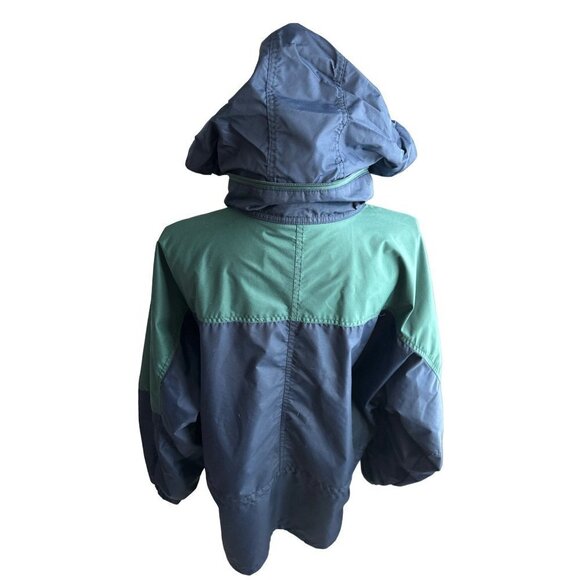 Columbia Coat Anorak Blue Winter Parka Blue Green 3/4 Button VINTAGE Size Large - Picture 11 of 14
